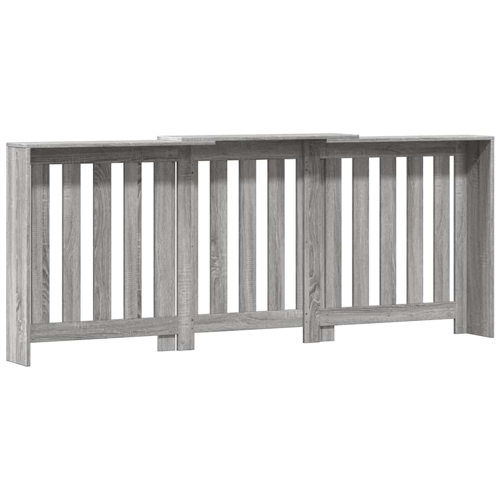 vidaXL Radiator Cover Grey Sonoma 205 x 21.5 x 83.5 cm Engineered Wood 4