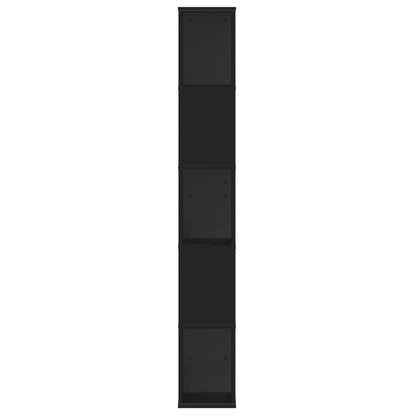 vidaXL Bookcase 5-Tier Black 80,5x23,5x162,5 cm Engineered Wood 4