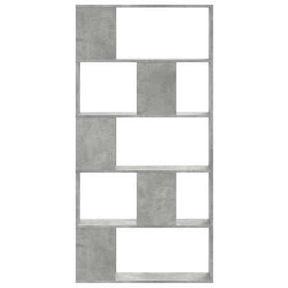 vidaXL Bookcase 5-Tier Concrete Grey 80,5x23,5x162,5 cm Engineered Wood 3