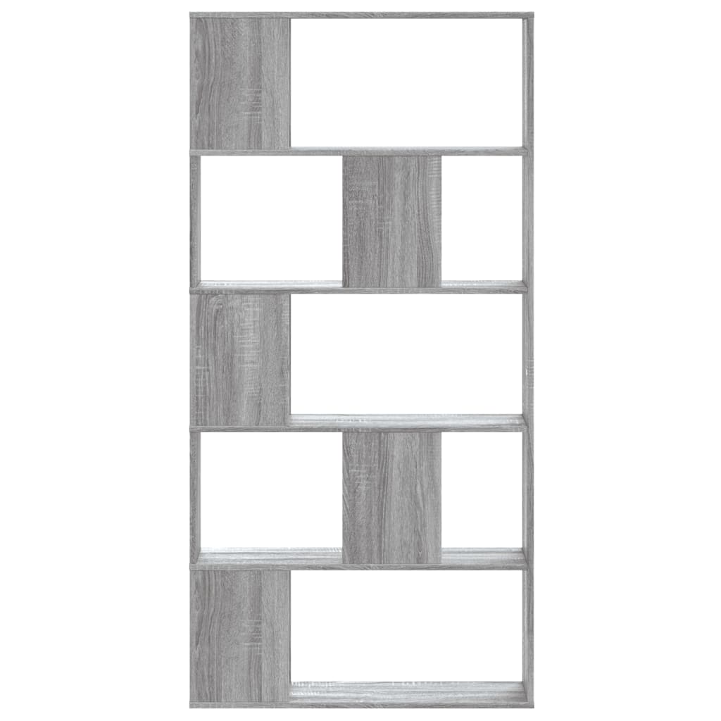 vidaXL Bookcase 5-Tier Grey Sonoma 80,5x23,5x162,5 cm Engineered Wood 2