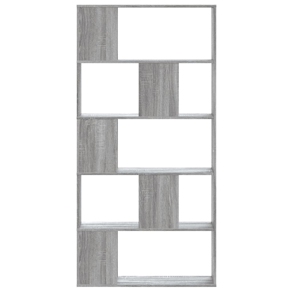 vidaXL Bookcase 5-Tier Grey Sonoma 80,5x23,5x162,5 cm Engineered Wood 3