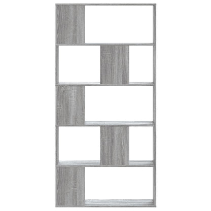 vidaXL Bookcase 5-Tier Grey Sonoma 80,5x23,5x162,5 cm Engineered Wood 3