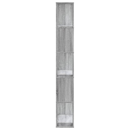 vidaXL Bookcase 5-Tier Grey Sonoma 80,5x23,5x162,5 cm Engineered Wood 5