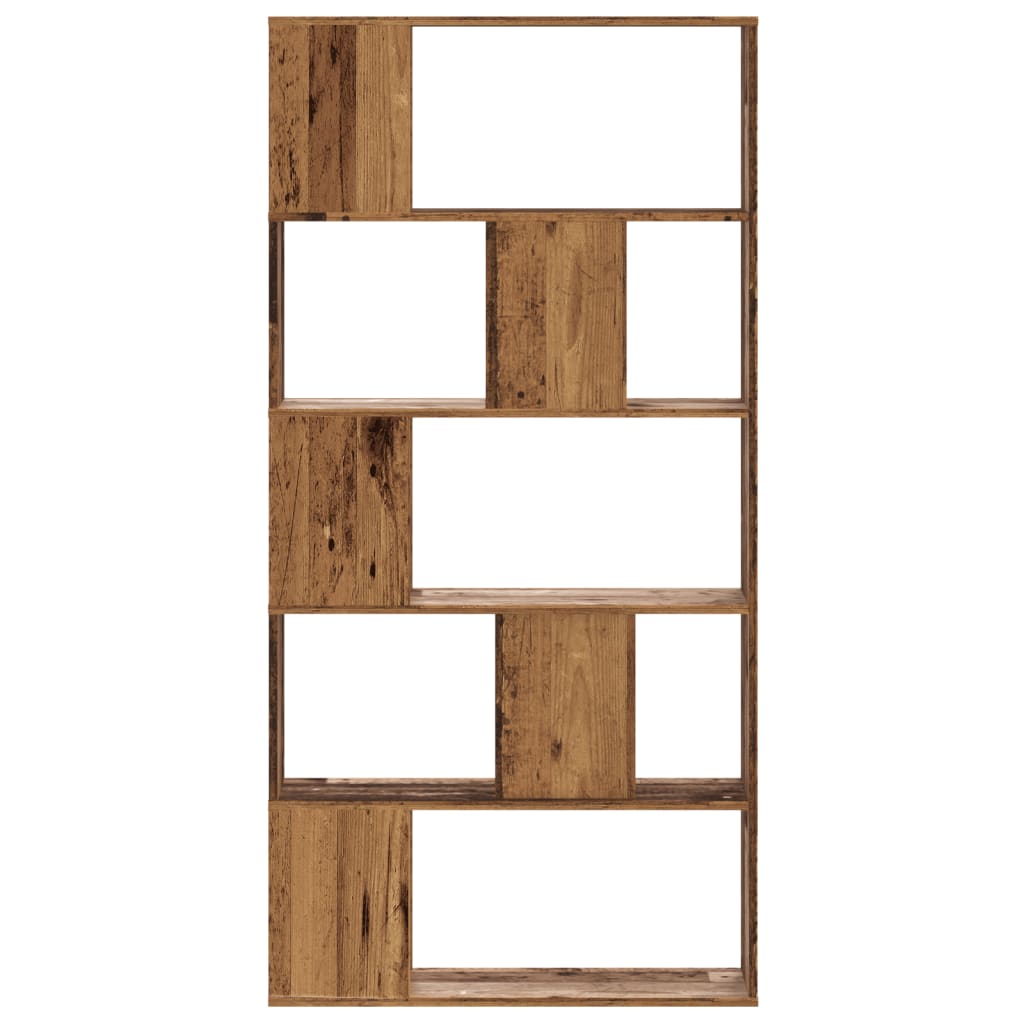 vidaXL Bookcase 5-Tier Old Wood 80,5x23,5x162,5 cm Engineered Wood 3