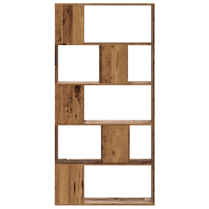vidaXL Bookcase 5-Tier Old Wood 80,5x23,5x162,5 cm Engineered Wood 3
