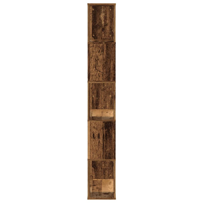 vidaXL Bookcase 5-Tier Old Wood 80,5x23,5x162,5 cm Engineered Wood 5