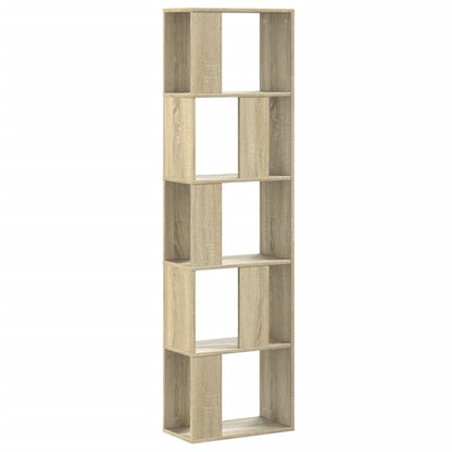 vidaXL Bookcase 5-Tier Sonoma Oak 45x23,5x162,5 cm Engineered Wood 2