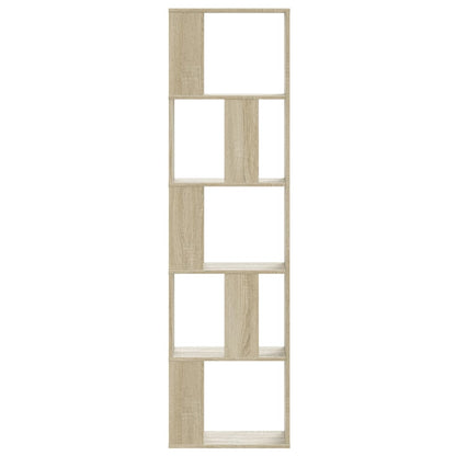 vidaXL Bookcase 5-Tier Sonoma Oak 45x23,5x162,5 cm Engineered Wood 3