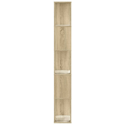 vidaXL Bookcase 5-Tier Sonoma Oak 45x23,5x162,5 cm Engineered Wood 5