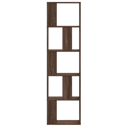 vidaXL Bookcase 5-Tier Brown Oak 45x23,5x162,5 cm Engineered Wood 3