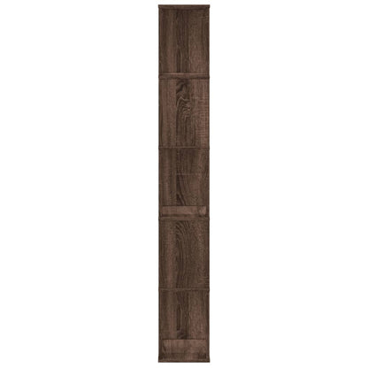 vidaXL Bookcase 5-Tier Brown Oak 45x23,5x162,5 cm Engineered Wood 5