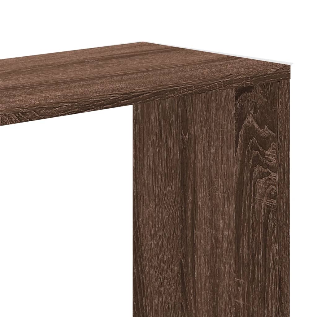 vidaXL Bookcase 5-Tier Brown Oak 45x23,5x162,5 cm Engineered Wood 6