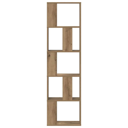 vidaXL Bookcase 5-Tier Artisian Oak 45x23,5x162,5 cm Engineered Wood 5