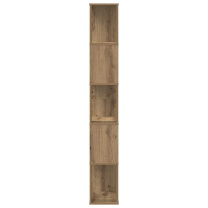 vidaXL Bookcase 5-Tier Artisian Oak 45x23,5x162,5 cm Engineered Wood 4