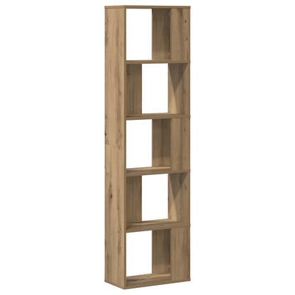 vidaXL Bookcase 5-Tier Artisian Oak 45x23,5x162,5 cm Engineered Wood 6