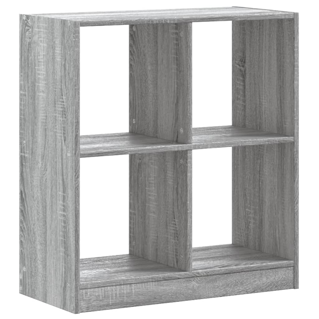 vidaXL Bookcase Grey Sonoma 68.5x32x75 cm Engineered Wood 2