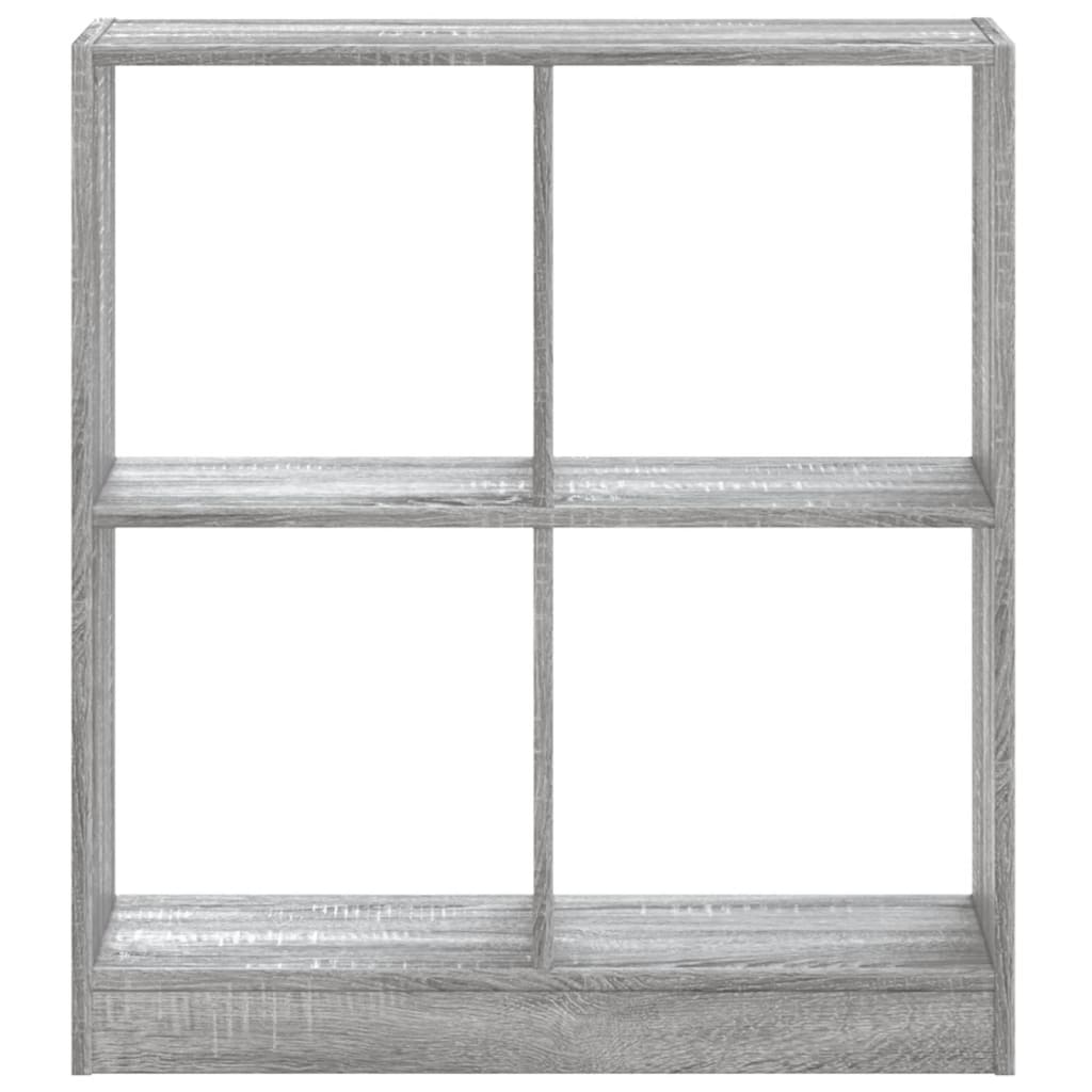 vidaXL Bookcase Grey Sonoma 68.5x32x75 cm Engineered Wood 4
