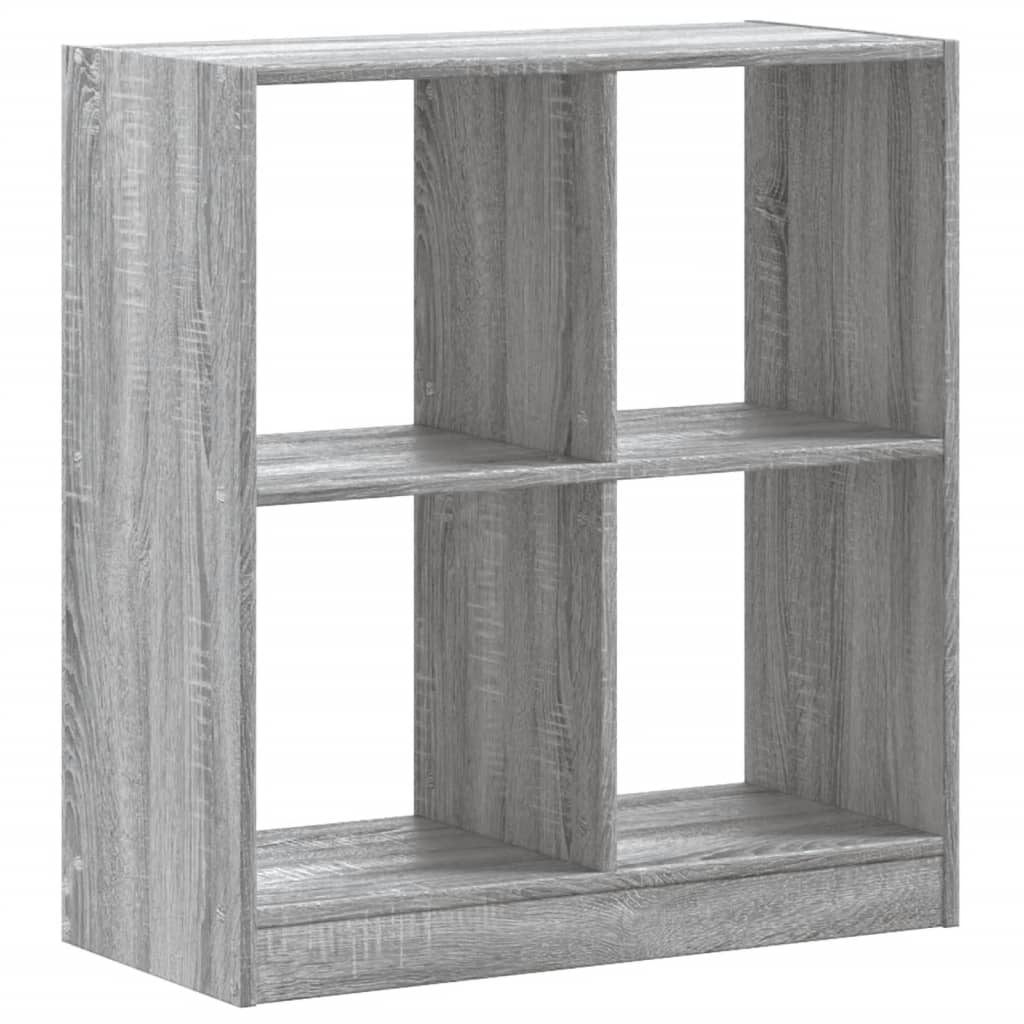 vidaXL Bookcase Grey Sonoma 68.5x32x75 cm Engineered Wood 6