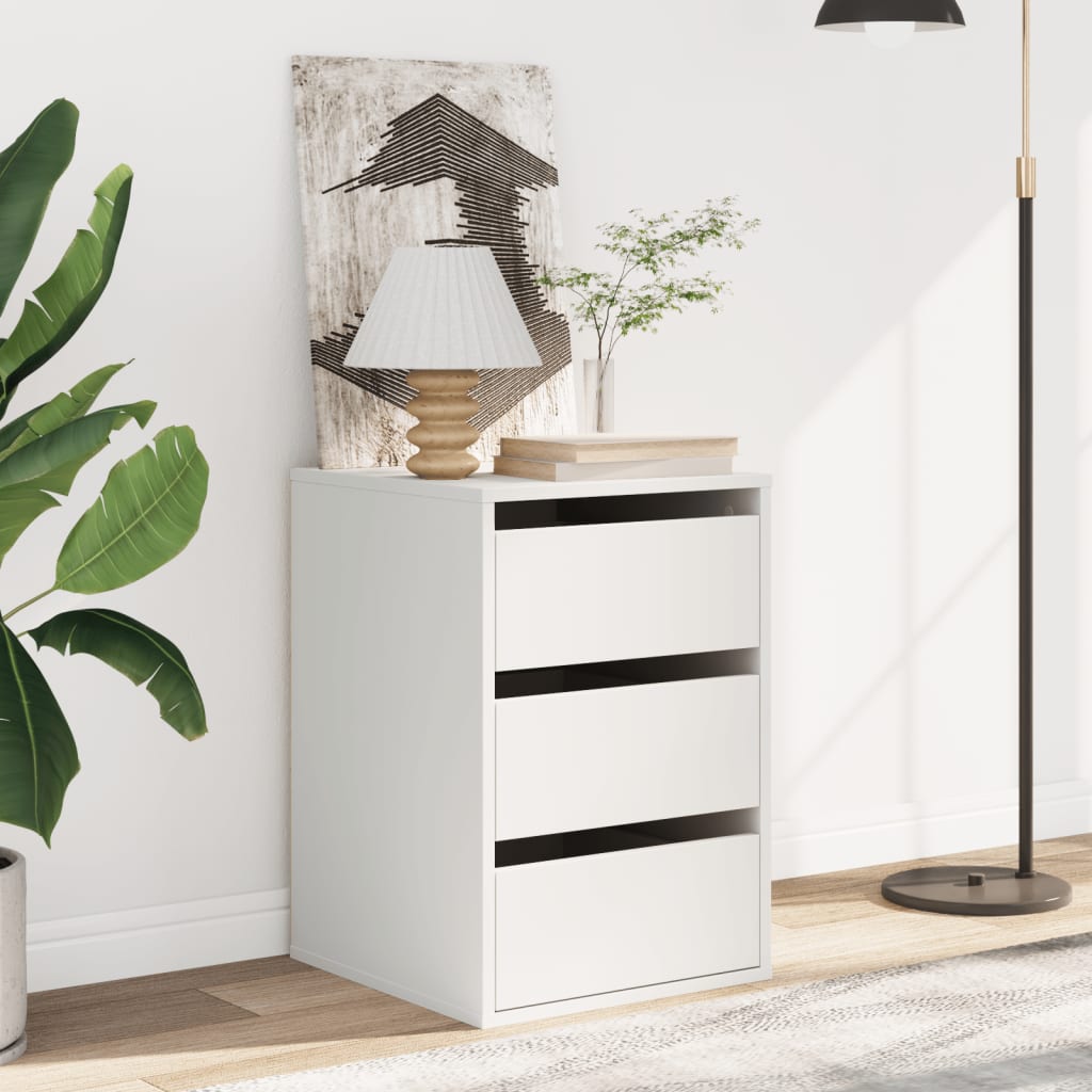 vidaXL Corner Chest of Drawers White 40x41x58 cm Engineered Wood 3