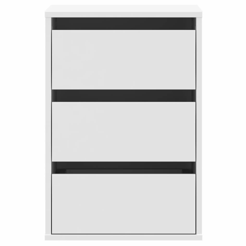 vidaXL Corner Chest of Drawers White 40x41x58 cm Engineered Wood 4