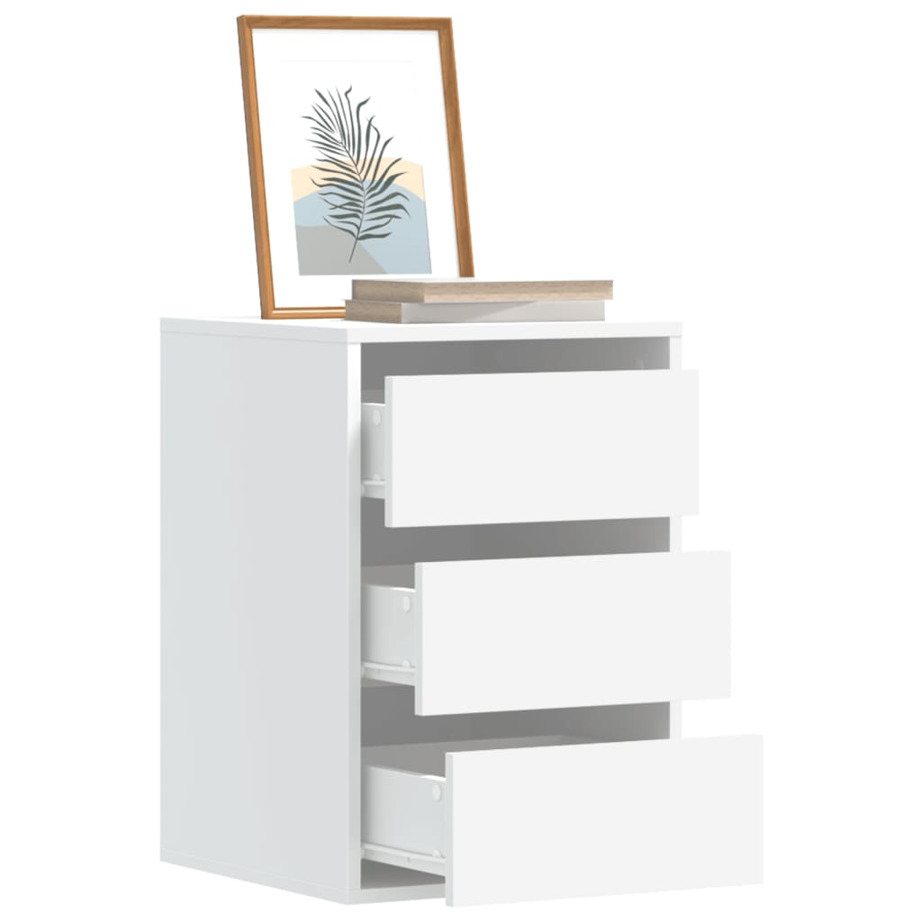 vidaXL Corner Chest of Drawers White 40x41x58 cm Engineered Wood 1
