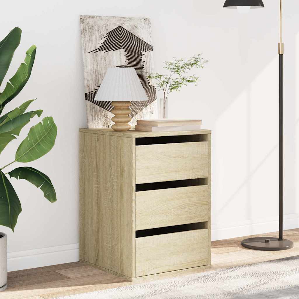 vidaXL Corner Chest of Drawers Sonoma Oak 40x41x58 cm Engineered Wood 3