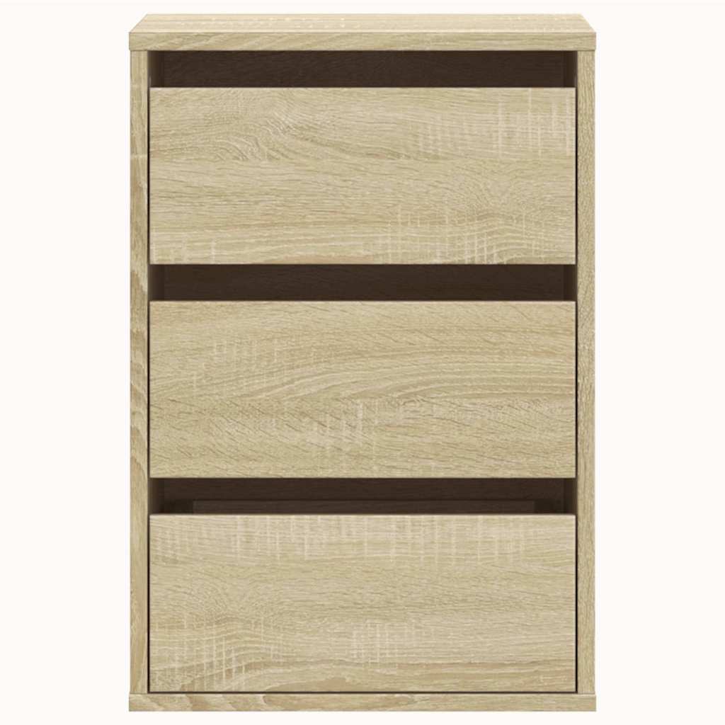 vidaXL Corner Chest of Drawers Sonoma Oak 40x41x58 cm Engineered Wood 4
