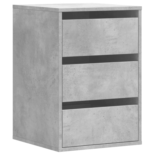 vidaXL Corner Chest of Drawers Concrete Grey 40x41x58 cm Engineered Wood 2