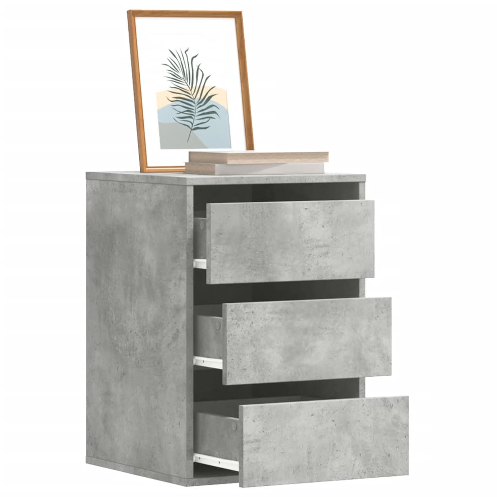 vidaXL Corner Chest of Drawers Concrete Grey 40x41x58 cm Engineered Wood 1