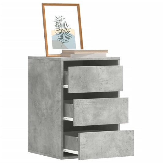 vidaXL Corner Chest of Drawers Concrete Grey 40x41x58 cm Engineered Wood 1