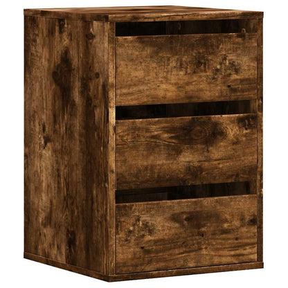 vidaXL Corner Chest of Drawers Smoked Oak 40x41x58 cm Engineered Wood 2