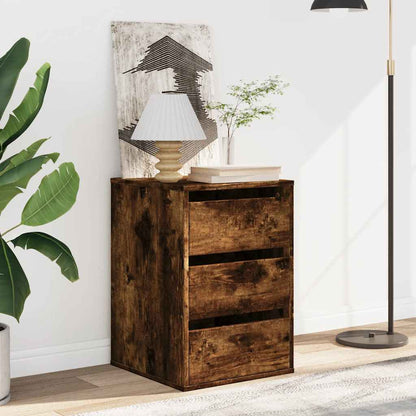 vidaXL Corner Chest of Drawers Smoked Oak 40x41x58 cm Engineered Wood 3