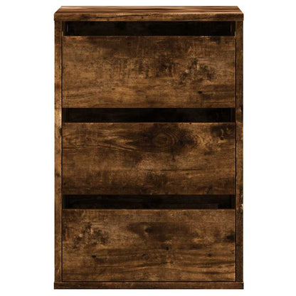 vidaXL Corner Chest of Drawers Smoked Oak 40x41x58 cm Engineered Wood 4