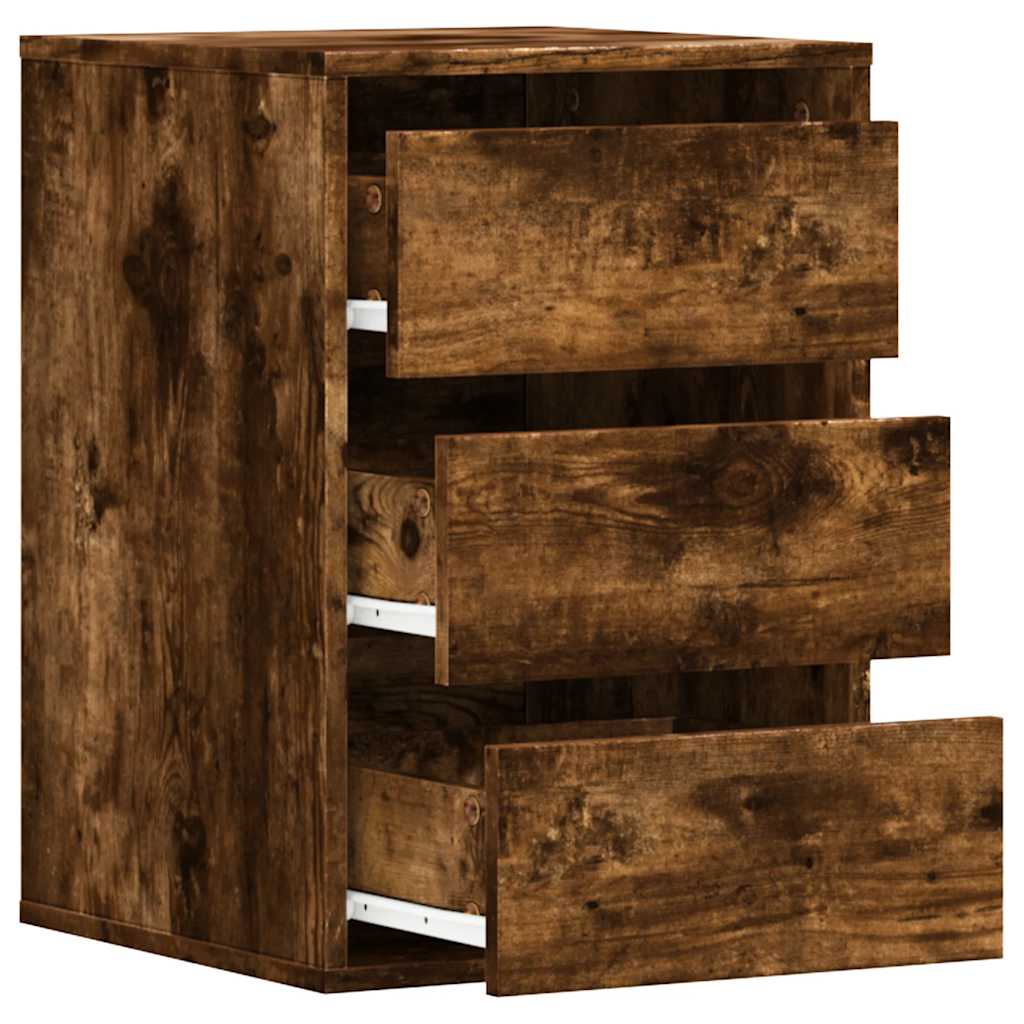 vidaXL Corner Chest of Drawers Smoked Oak 40x41x58 cm Engineered Wood 5
