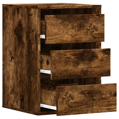 vidaXL Corner Chest of Drawers Smoked Oak 40x41x58 cm Engineered Wood 5