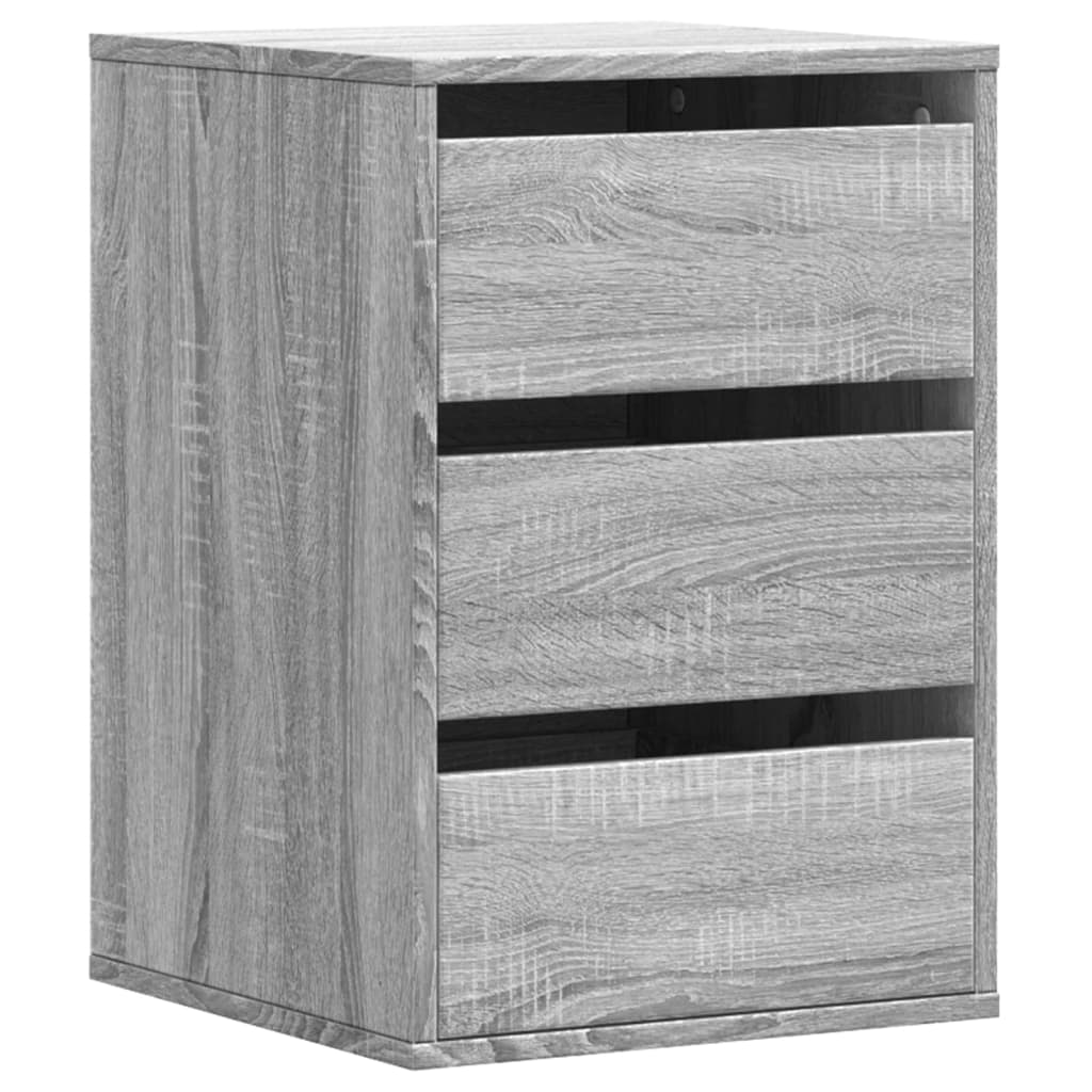 vidaXL Corner Chest of Drawers Grey Sonoma 40x41x58 cm Engineered Wood 2