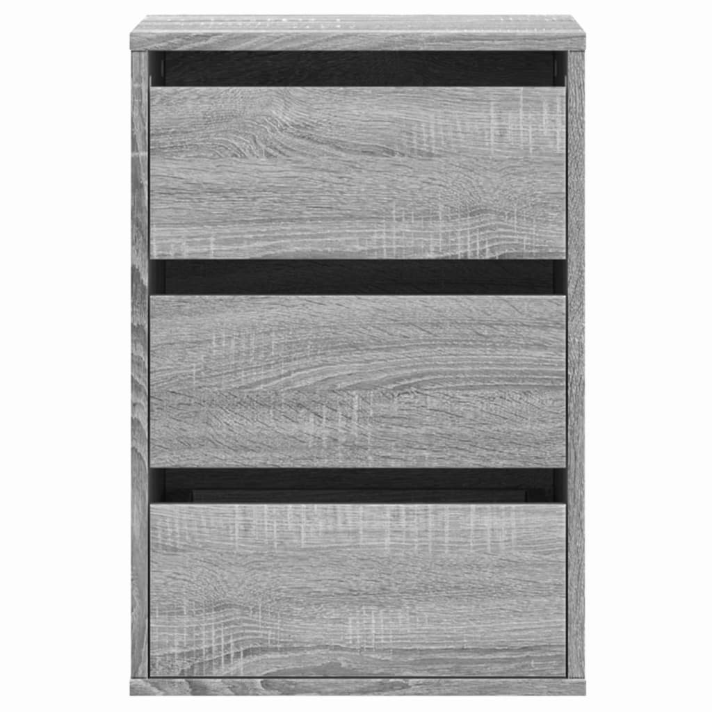 vidaXL Corner Chest of Drawers Grey Sonoma 40x41x58 cm Engineered Wood 4