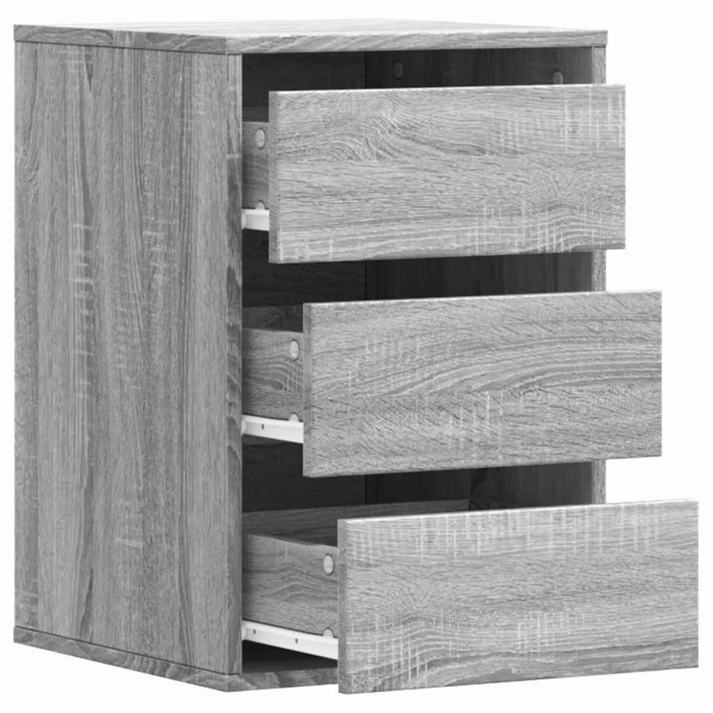 vidaXL Corner Chest of Drawers Grey Sonoma 40x41x58 cm Engineered Wood 5