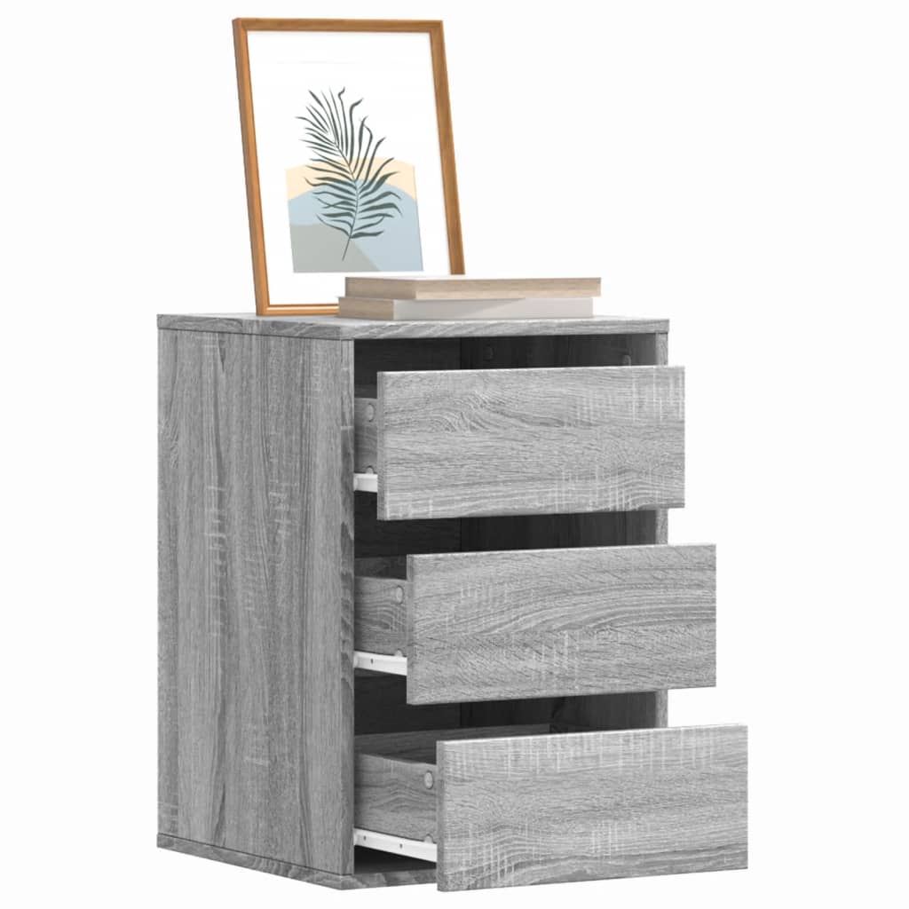 vidaXL Corner Chest of Drawers Grey Sonoma 40x41x58 cm Engineered Wood 1