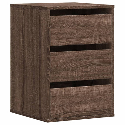 vidaXL Corner Chest of Drawers Brown Oak 40x41x58 cm Engineered Wood 2