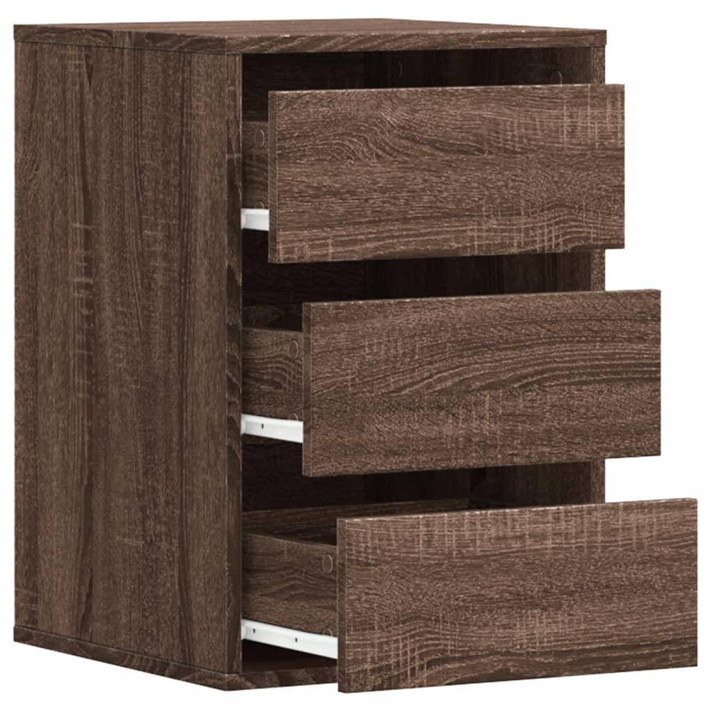 vidaXL Corner Chest of Drawers Brown Oak 40x41x58 cm Engineered Wood 5