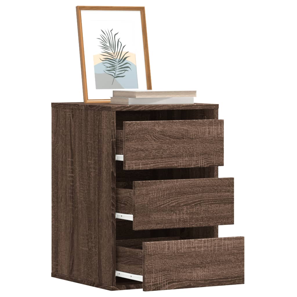 vidaXL Corner Chest of Drawers Brown Oak 40x41x58 cm Engineered Wood 1