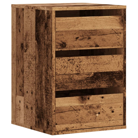 vidaXL Corner Chest of Drawers Old Wood 40x41x58 cm Engineered Wood 2