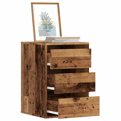 vidaXL Corner Chest of Drawers Old Wood 40x41x58 cm Engineered Wood 1