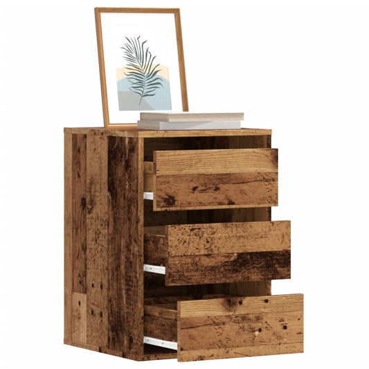 vidaXL Corner Chest of Drawers Old Wood 40x41x58 cm Engineered Wood 1
