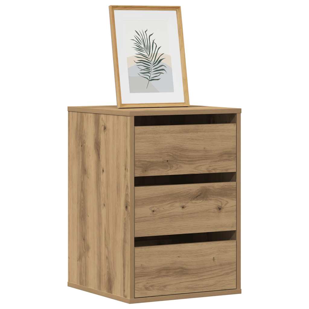 vidaXL Corner Chest of Drawers Artisian Oak 40x41x58 cm Engineered Wood 3