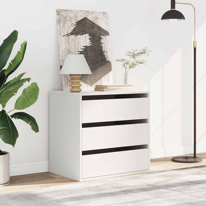 vidaXL Corner Chest of Drawers White 60x41x58 cm Engineered Wood 3