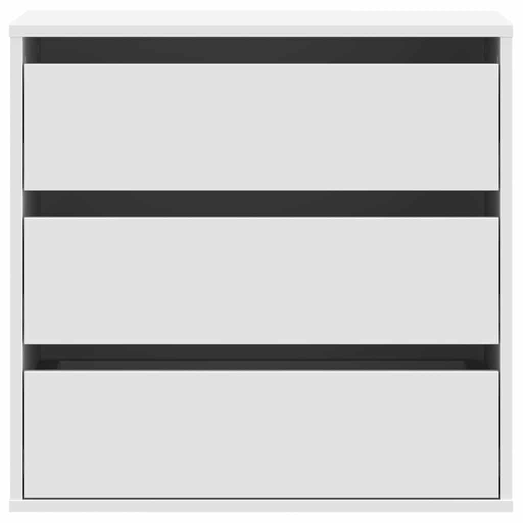 vidaXL Corner Chest of Drawers White 60x41x58 cm Engineered Wood 4