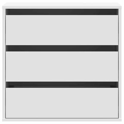 vidaXL Corner Chest of Drawers White 60x41x58 cm Engineered Wood 4