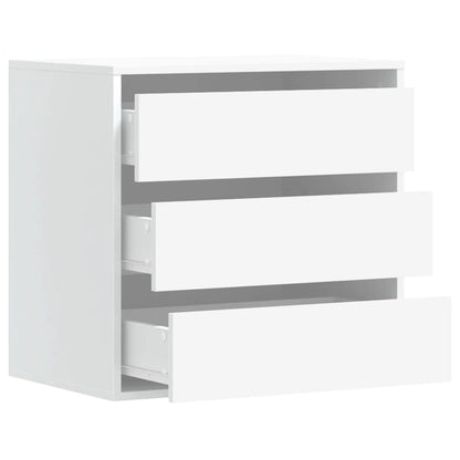 vidaXL Corner Chest of Drawers White 60x41x58 cm Engineered Wood 5
